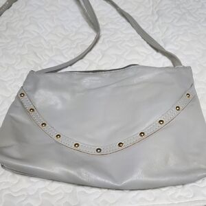 VINTAGE CARAVAN Elegant Gray Studded Women's Bag